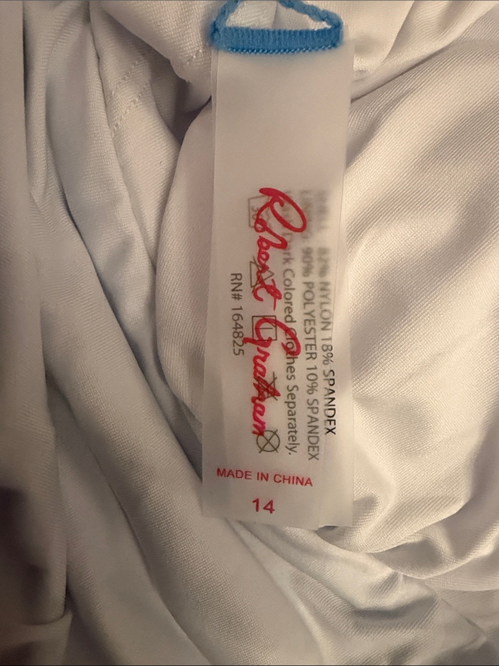 ROBERT GRAHAM BLUE FLORAL SWIMSUIT. NEW WITH TAGS AND HYGENIC LINING. - Picture 8 of 11